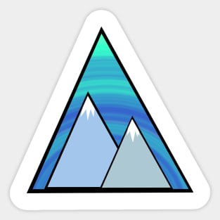 triangle series northern lights Sticker